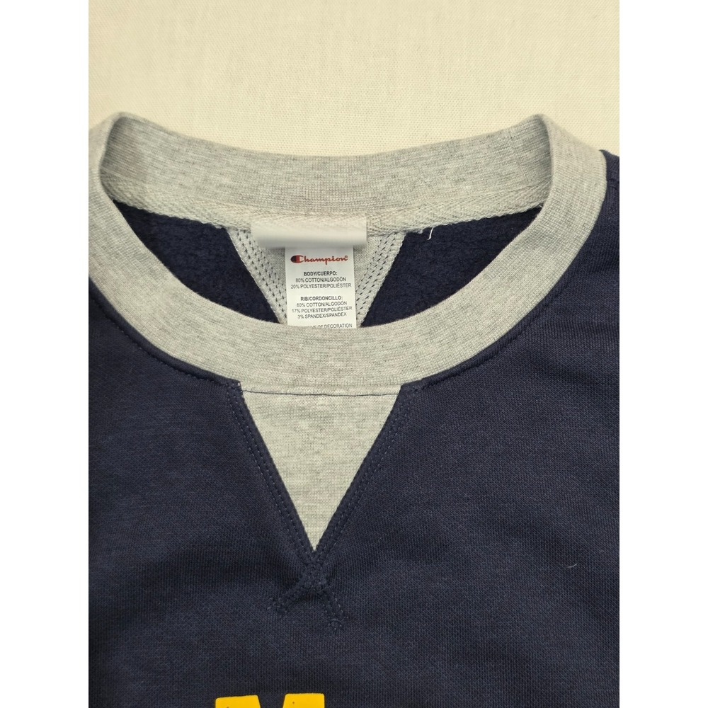 Champion Men's Small Crewneck Sweatshirt Navy Gray 1919 Physical Education Graph - Picture 5 of 12